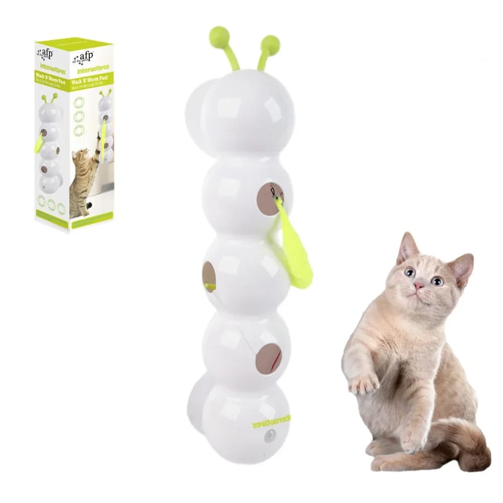 Caterpillar interactive cat toy