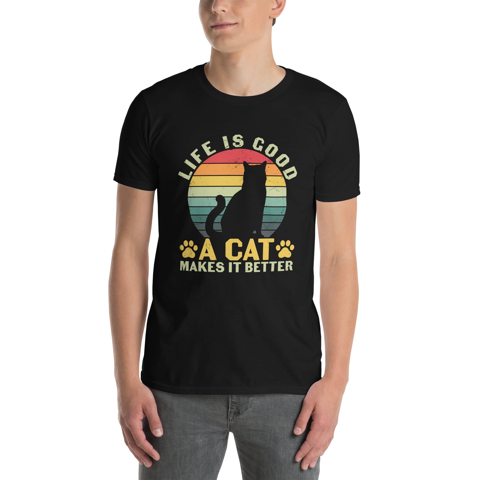 life is good cat t shirts
