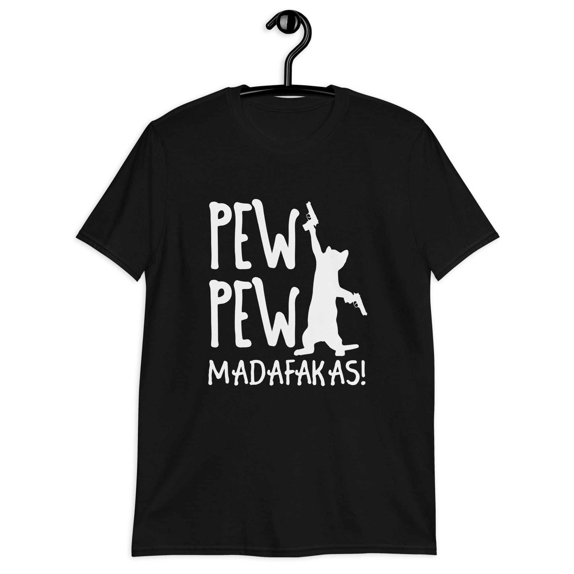 unisex-basic-softstyle-t-shirt-black-front-69c697a0c0456.jpg Pew Pew Pew Cat T Shirt