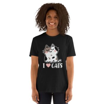 i love cats shirt unisex basic softstyle t shirt black front 69c6c2e850e26