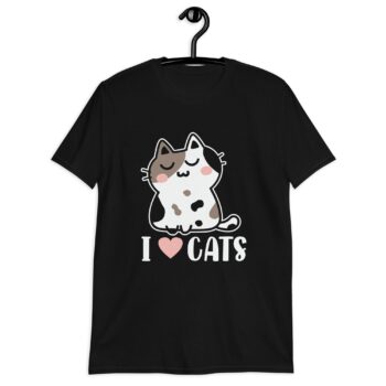 i love cats shirt unisex basic softstyle t shirt black front 69c6c2e851aa1