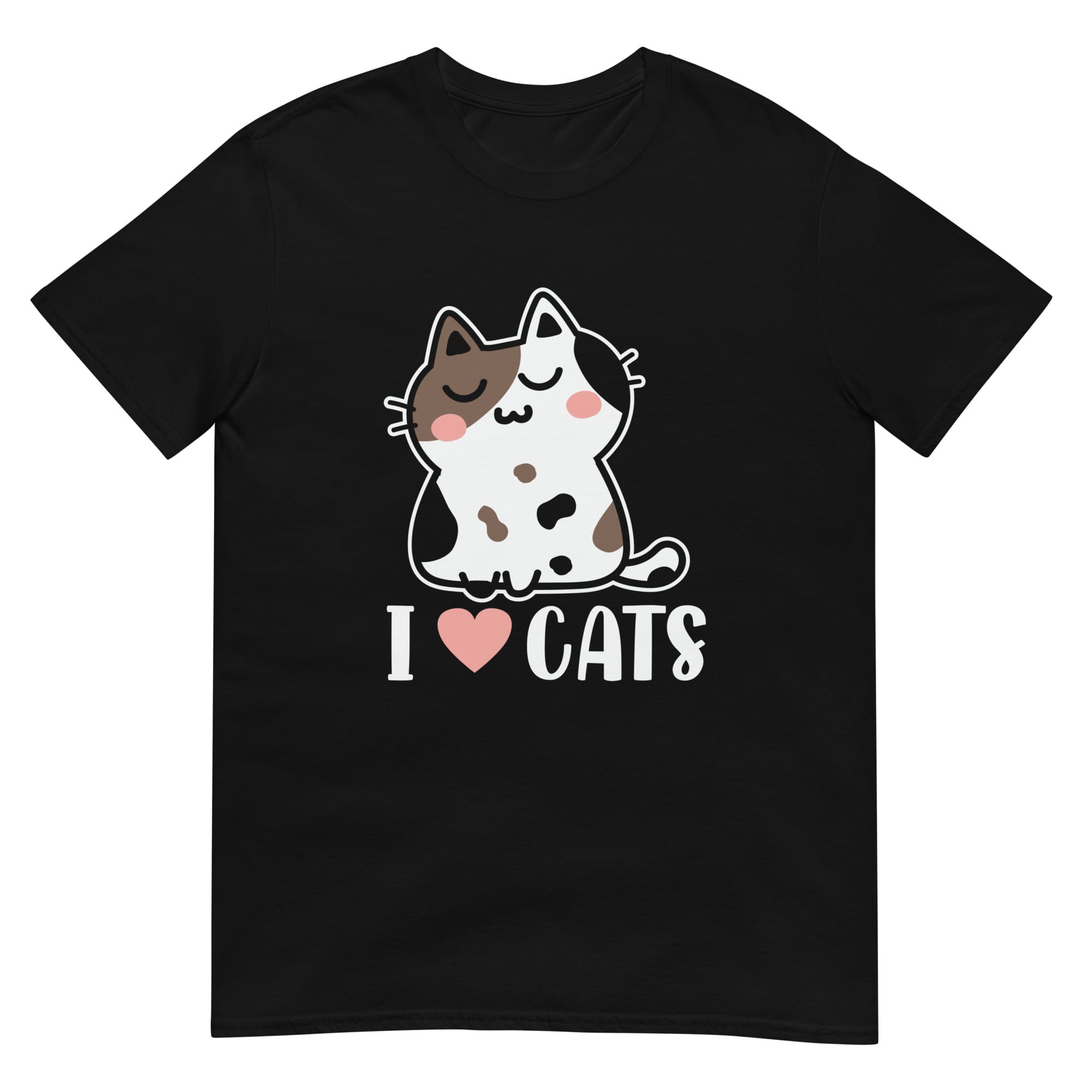 unisex-basic-softstyle-t-shirt-black-front-69c6c7815573e.jpg I Love Cats Shirt
