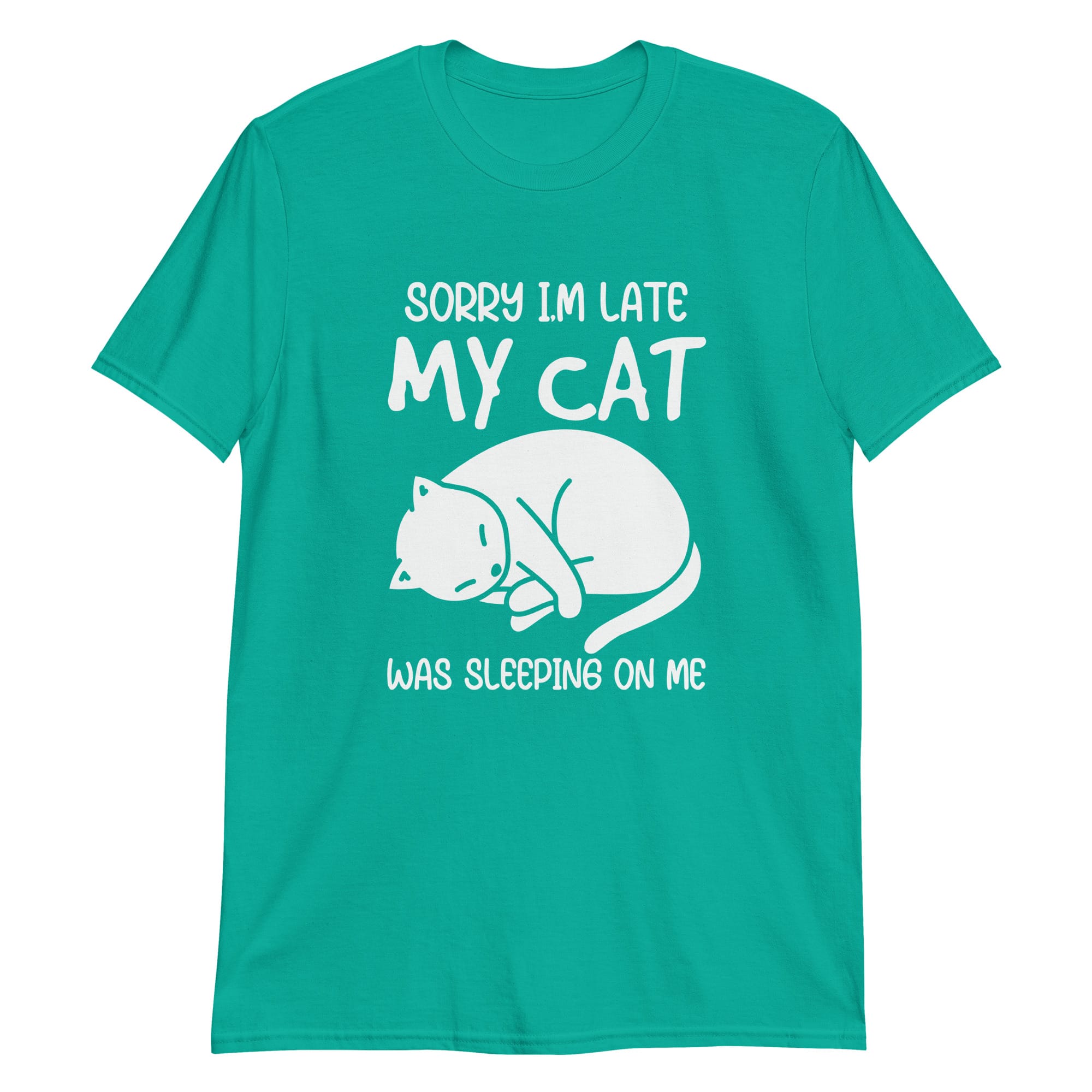 unisex-basic-softstyle-t-shirt-jade-dome-front-69c63b4335236.jpg Cat Nap T Shirt