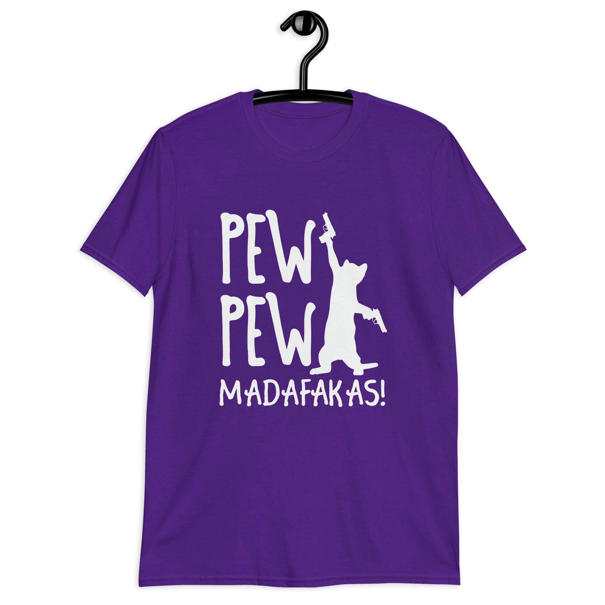 unisex-basic-softstyle-t-shirt-purple-front-69c697a0c274c.jpg Pew Pew Pew Cat T Shirt