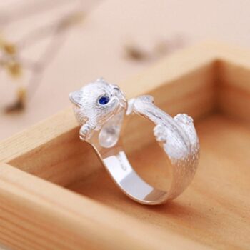 Stylish Antique Cat Ring – Vintage Adjustable Jewelry 1621230939414