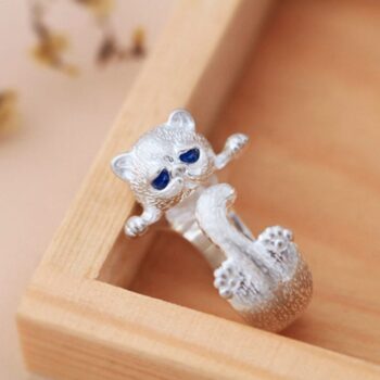 Stylish Antique Cat Ring – Vintage Adjustable Jewelry 1621230939420