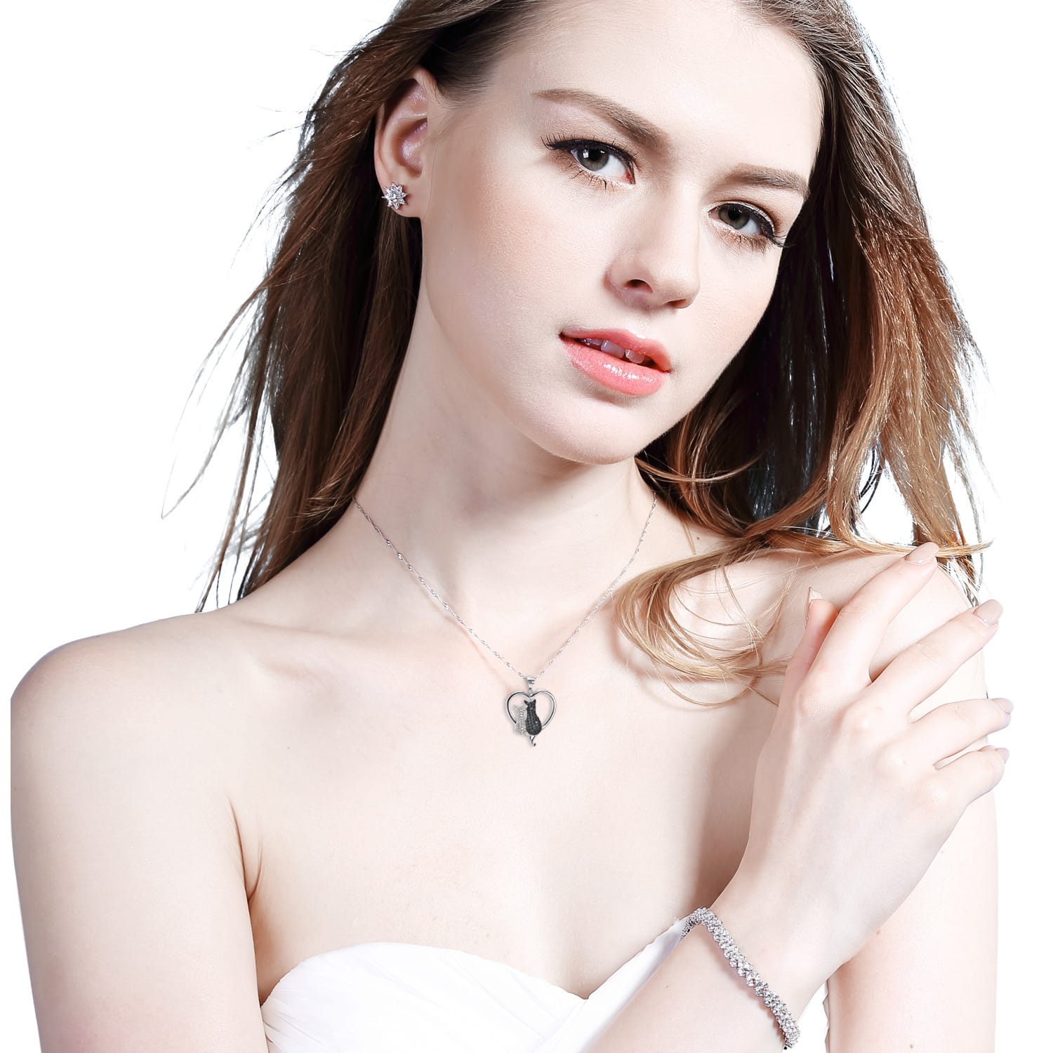 two cat necklace