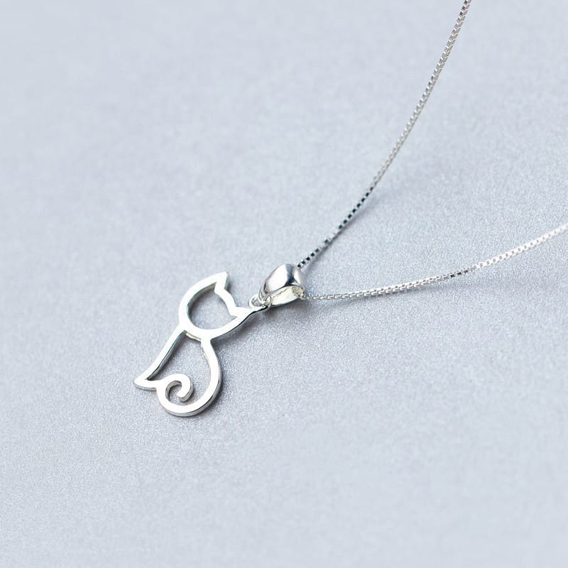 81264611034.jpg sterling silver cat pendant necklace