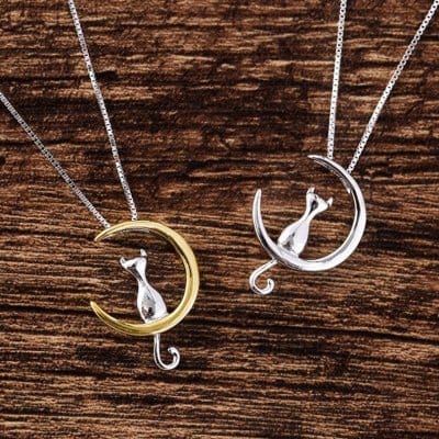 Cat Moon Necklace