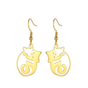 Cute Hugging Cat Earrings – Kitten Inspired Cute Gift Idea 0 093d0e