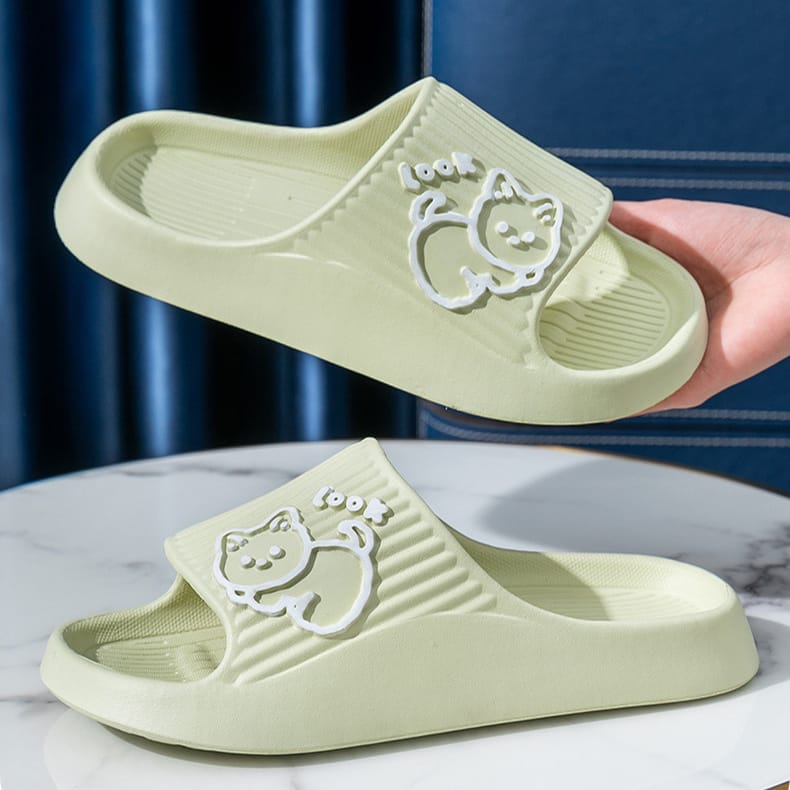 cat print slippers