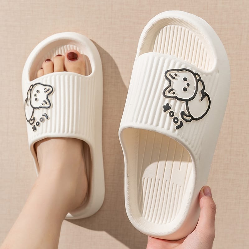 cat print slippers