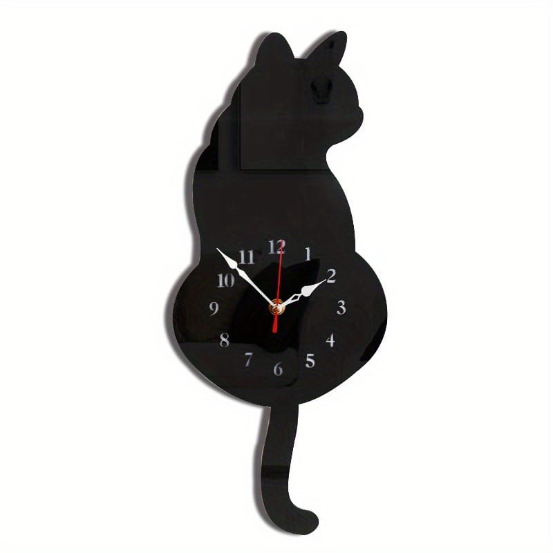 cat clock moving tail