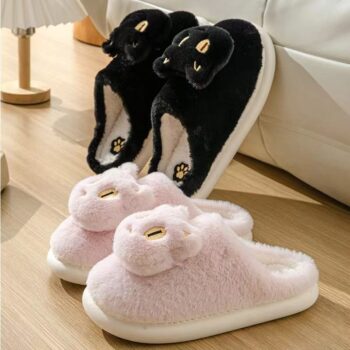Snuggly White Cat Slippers – Cute Cat Face House Shoes 35e6a0df f108 48c3 8b5a 6a535812018d