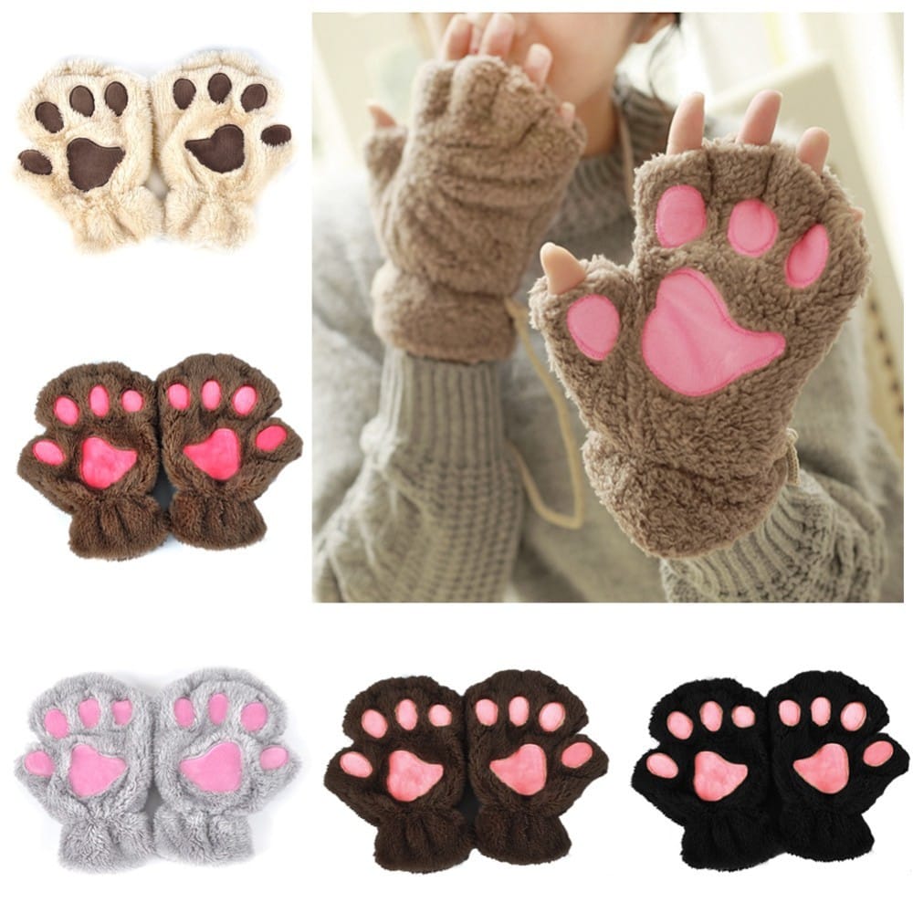 cute cat paw gloves