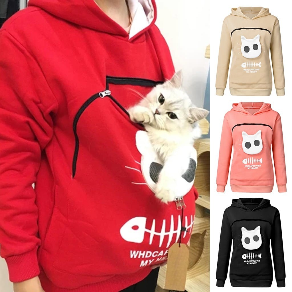 Cat Sweatshirt pouch