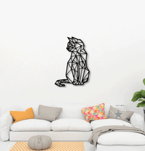 metal cat wall art
