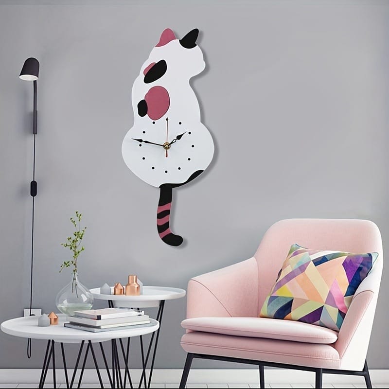 cat clock moving tail