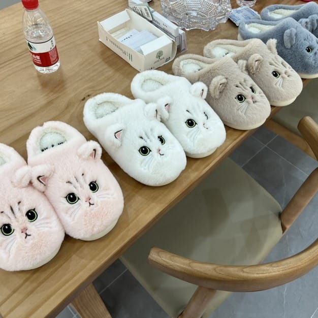 black cat slippers