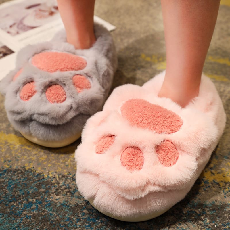 kitty paw slippers