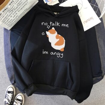 Funny Angry Cat Hoodie – "No Talk Me" Graphic Hoodie 35fa6a60 1f27 4fbe 98b0 a0d30a0169c7 6
